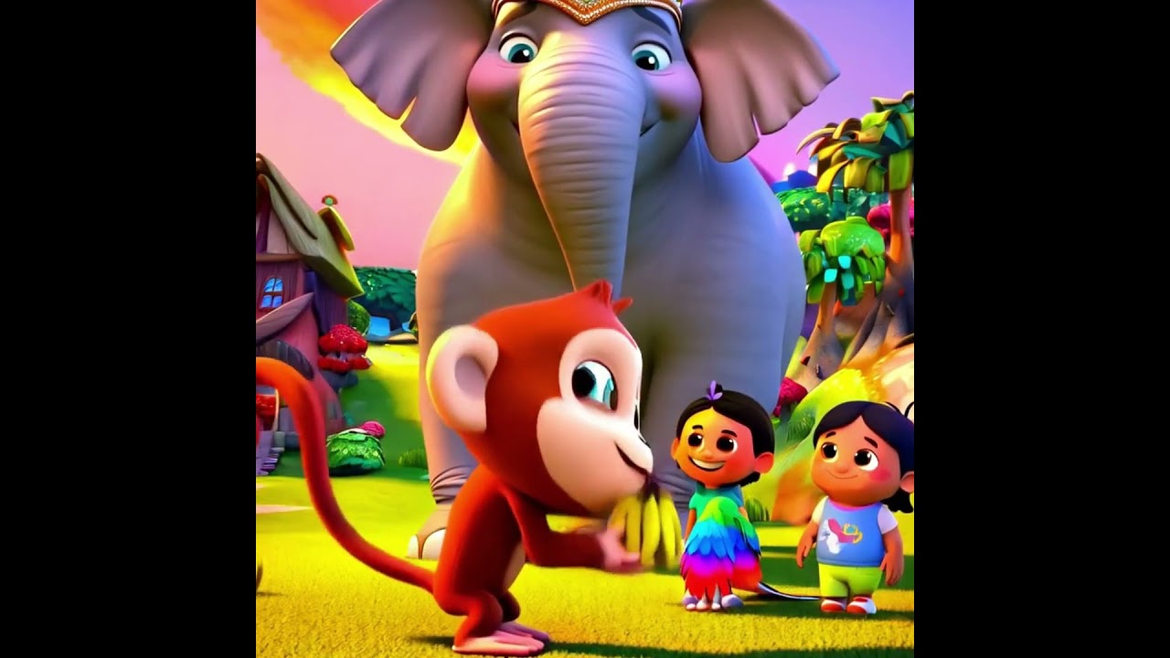 Elephant King & Friends | Jungle Adventure Rhyme for Kids | Ak Tree School Learning Video