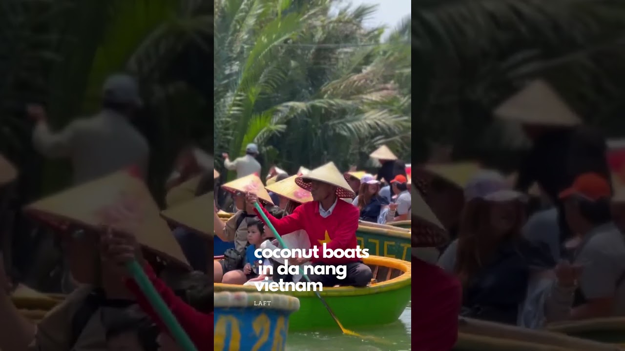 coconut boats in da nang vietnam 🥥🛶