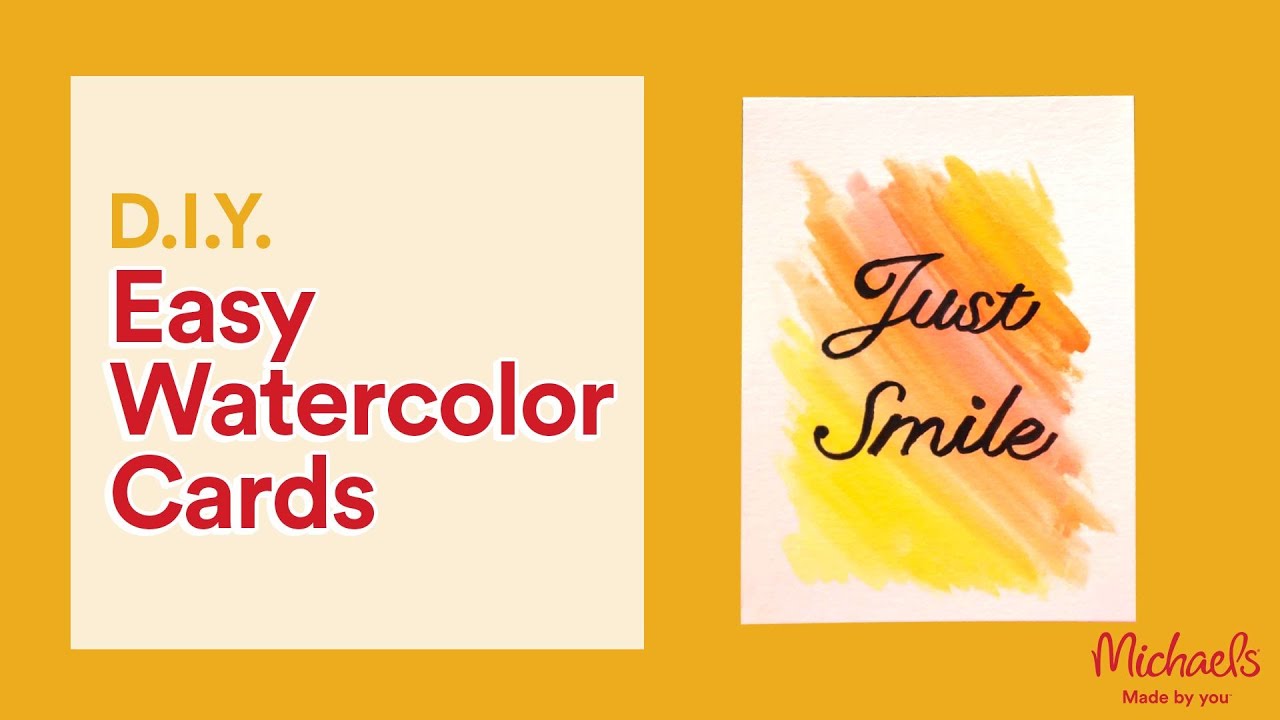 Easy Watercolor Cards Michaels YouTube