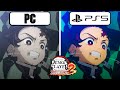 Demon Slayer Kimetsu no Yaiba The Hinokami Chronicles 2 PS5 vs PC Graphics Comparison