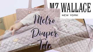 Unboxing / First Look | MZ Wallace Metro Diaper Tote - No Babies Needed - Quail is STUNNING!
