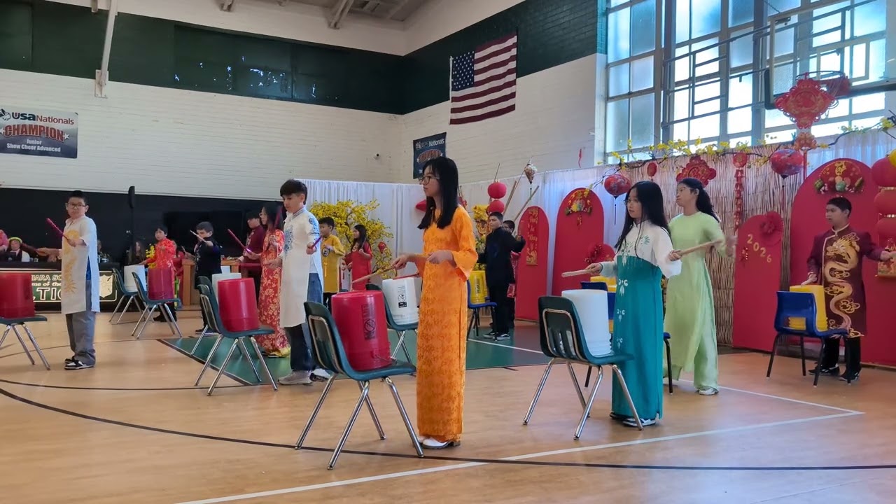 6th Grade Drum Performance – St. Barbara School's Tet Celebration – 02/13/2026