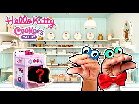 TRYING THE HELLO KITTY COOKEEZ MAKERY!