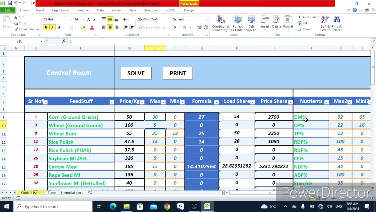 Introduction to Least cost feed formulation Software