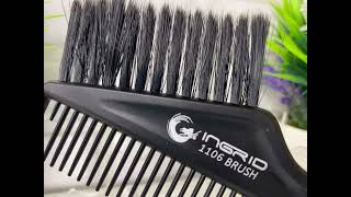 Кисть парикмахерская для окрашивания волос гребень с расческой и хвостом щетина 13 рядов цвет черный