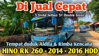 DI JUAL 4 UNITE BUS PARIWISATA ( Hino RK 260 - 2014 - 2016 - 2023 )