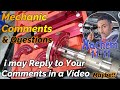 Mechanic reply to the comments