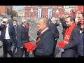 Г.А.Зюганов и Ю.В.Афонин возлагают цветы к мавзолею В.И.Ленина. 22 апреля 2021 года.