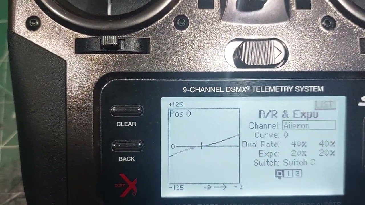 settings on dx9 for align trex 450 se