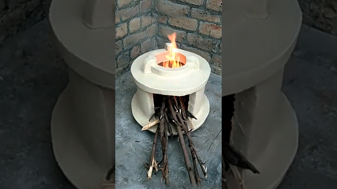 Primitive Powerhouse: Building a Clay Wood Stove with Plastic Pot from Scratch