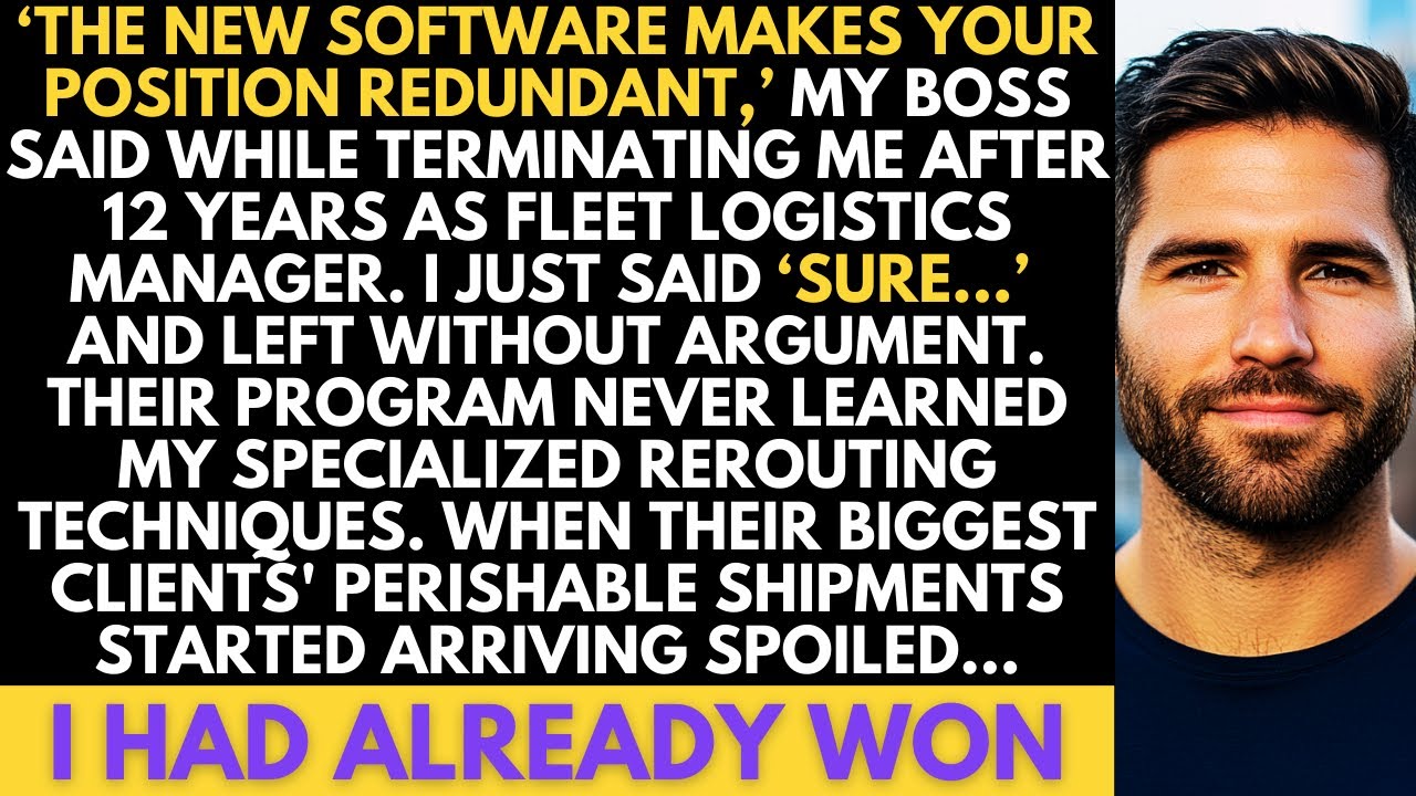 Boss Replaced Me With Software After 12 Years Managing Their Fleet. When Their Major Clients...