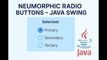 Neumorphic Radio Buttons in Java Swing | Modern UI Design Tutorial