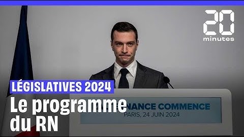 Législatives 2024 : Les dix mesures phares du Rassemblement national présentées par Jordan Bardella