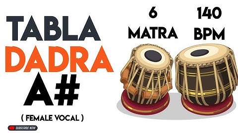 Dadra Tabla Taal | A# Scale | 140 Bpm | 6 Matra | #muzzico