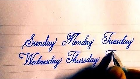 7 Days of the Week | Cursive Writing with Fountain Pen| English Handwriting| SJ read & write