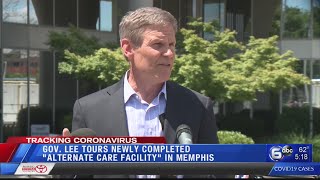 Gov. Lee tours alternate care facility in Memphis