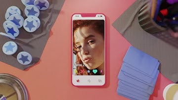 Tinder Dating App - ui/ux design 3d motion