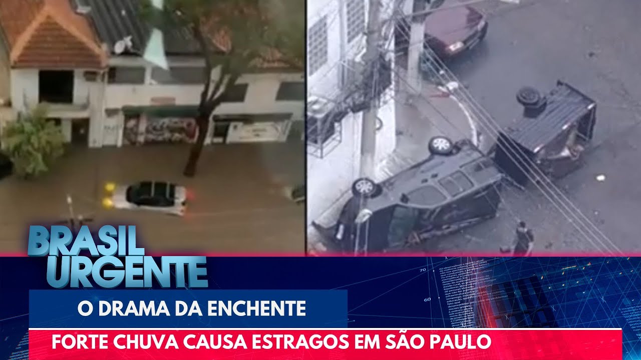 Forte chuva causa estragos em São Paulo nesta sexta (24) | Brasil Urgente