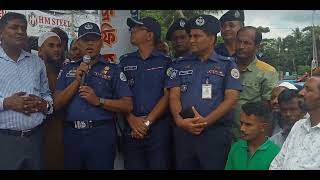 ভোলা ভেদুরিয়া ব্যাংকের হাট চত্বরে  বসানো হলো ট্রাফিক পোস্ট উদ্বোধন