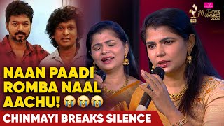 Naan paadi romba naal aachu...😭😭😭 | #Chinmayi breaks silence!! | JFW Movie Awards 2024 | JFW