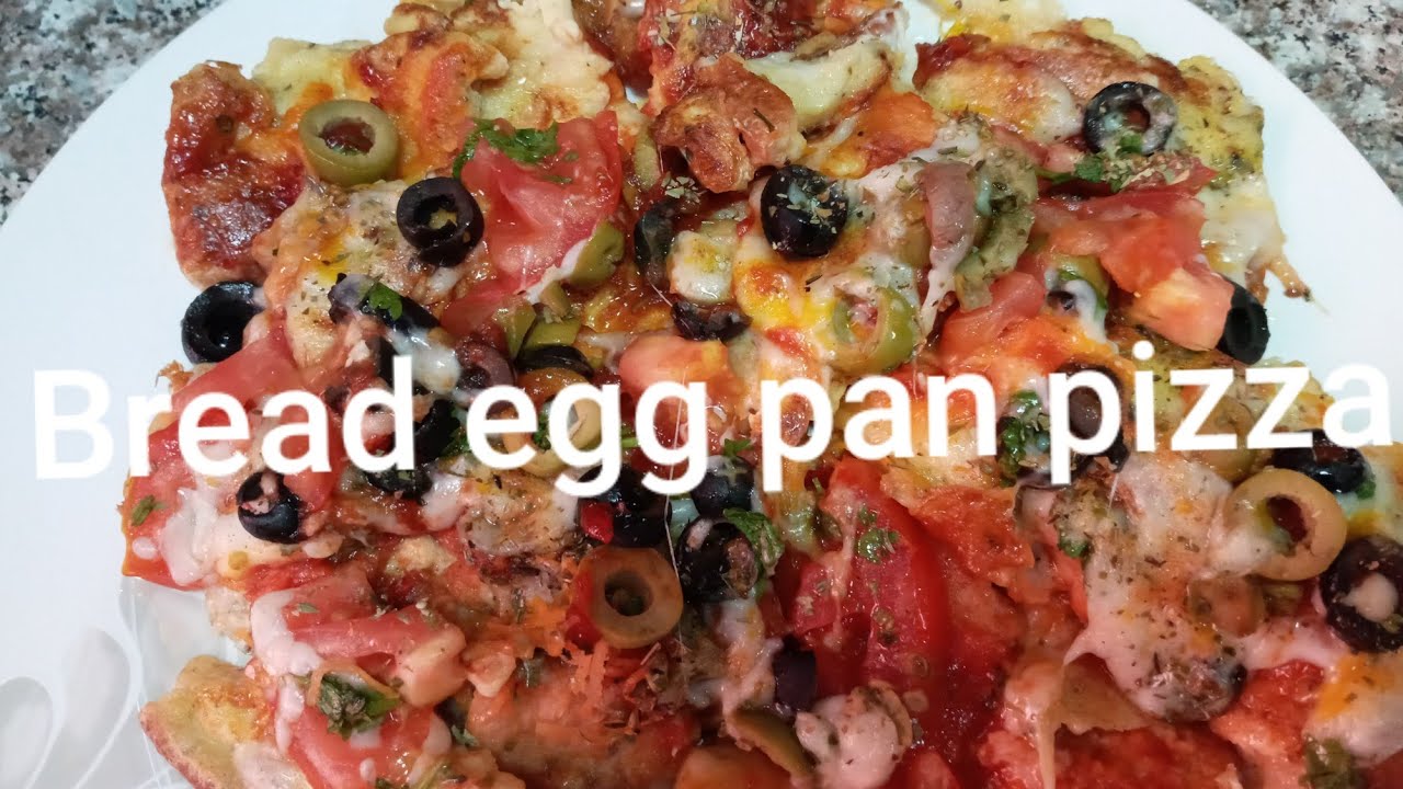 Bread egg pan pizza/how to make bread pan pizza💞 YouTube