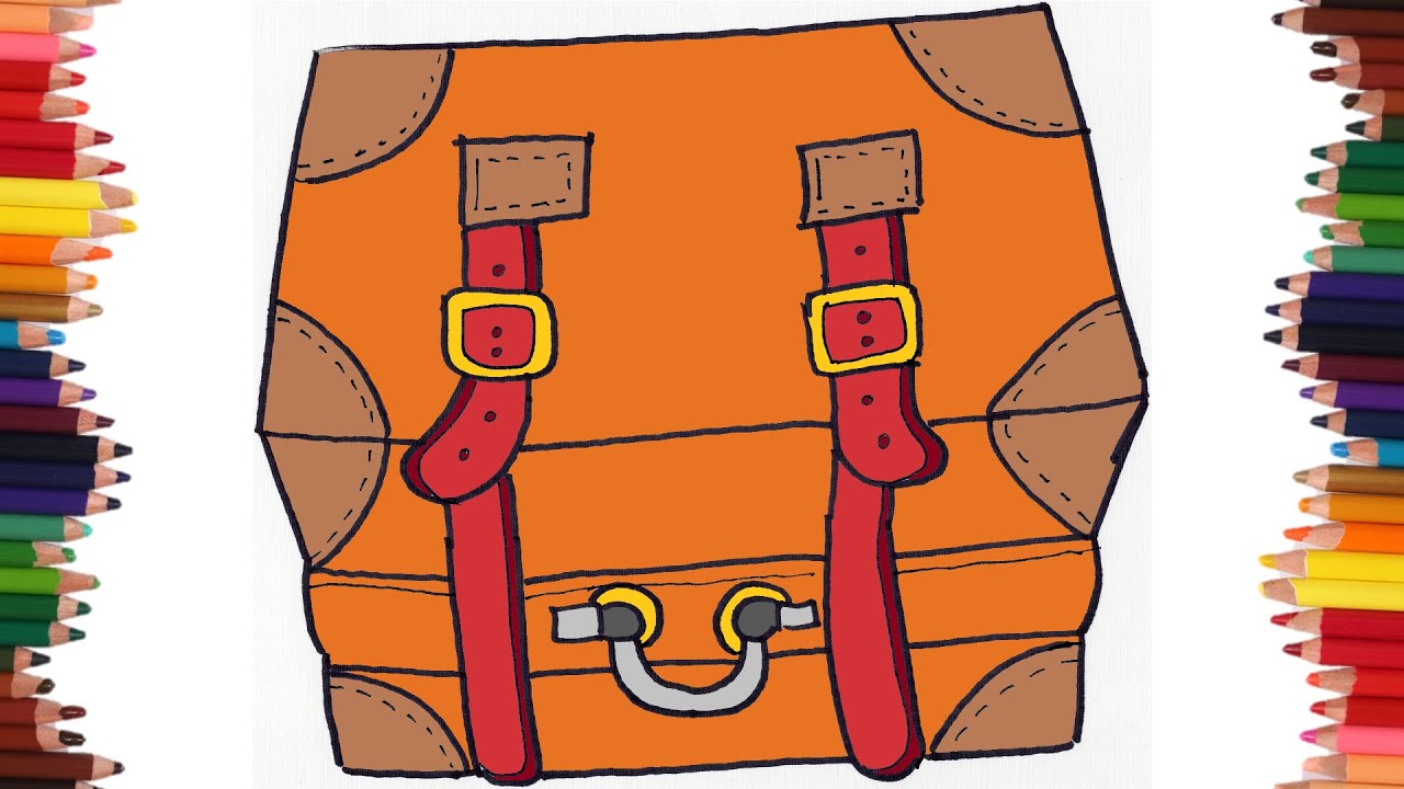 How to draw a BRIEFCASE - YouTube
