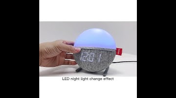 Amazon Explosion Alarm Clock Colorful Round Sleep Lamp Bedside Electronic Led Night Light Atmosphere