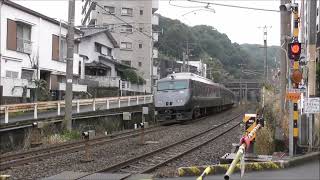 JR九州　 787系 特急きりしま7号宮崎駅～鹿児島中央駅6007M  &　817系V504鹿児島中央駅～国分駅（6940M） 岩崎谷踏切　撮影日2024 2 2