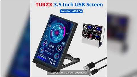 3.5 Inch IPS Type C Secondary Screen for Computer CPU GPU RAM HDD Display 320*480 USB LCD Monitor Fr