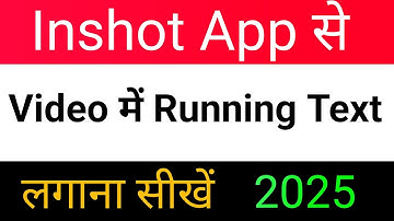 How to add running text in video inshot app | video me chalta hua text kaise likhe | scrolling text