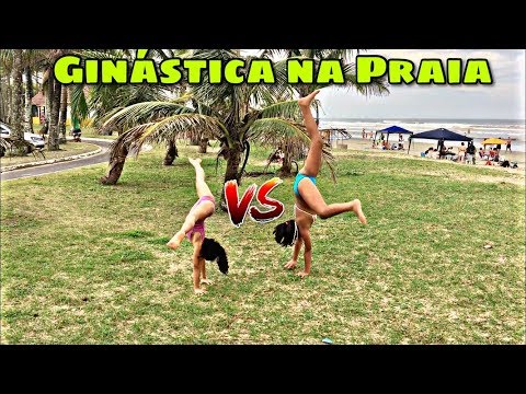 GINÁSTICA na PRAIA | Desafio com a Amiga - Irmãs na ReaL