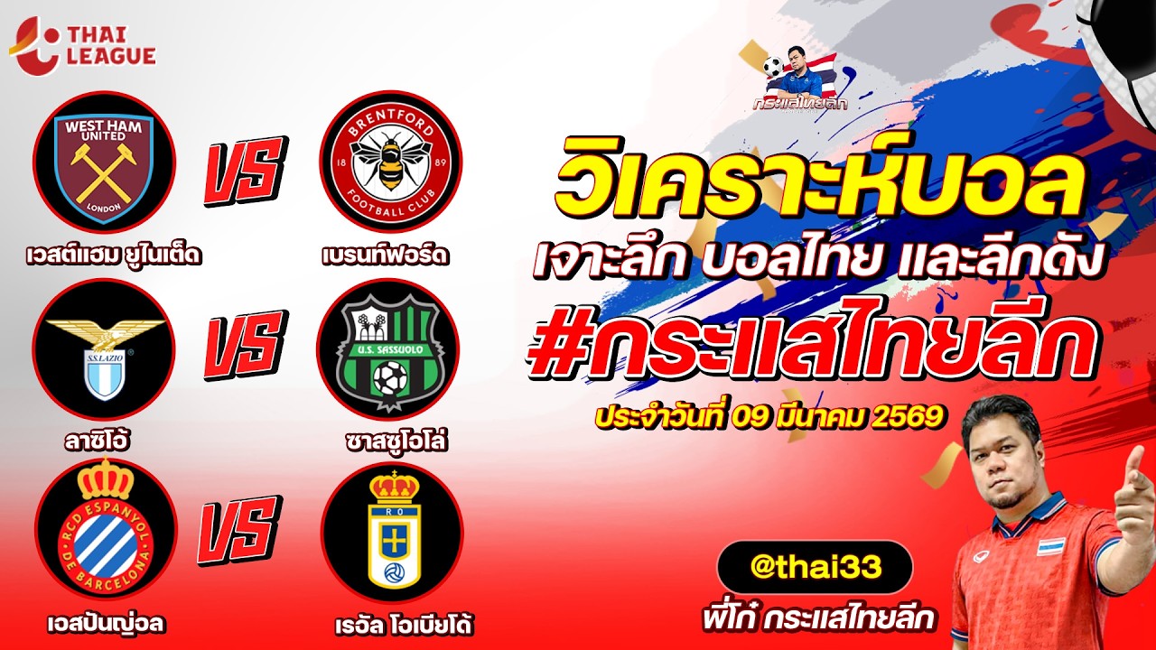 กระแสไทยลีก ทรรศนะบอล 3 คู่ | by โก๋บอลไทย