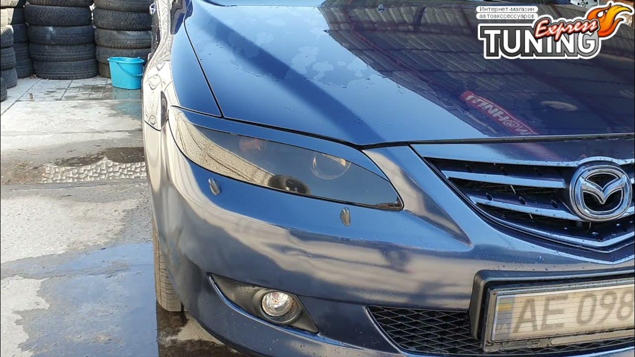 Реснички на фары Мазда 6 дизайн МПС / Накладки фар Mazda 6 GG дизайн ...