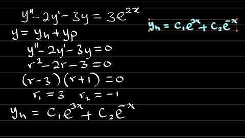 Onbepaalde coëfficiënten waarbij g(x) een exponentiële functie is