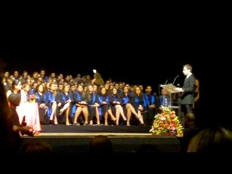 patrono Tiago Leifert em discurso aos formandos Cásper Líbero 2012