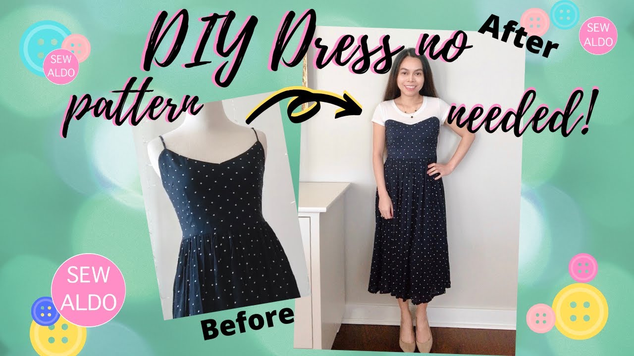 How to add Sleeves on a Spaghetti Straps Dress to make it Modest! Simple  and Clever Dress Hack 