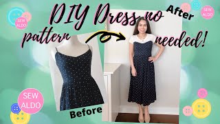 How to add Sleeves on a Spaghetti Straps Dress to make it Modest! Simple  and Clever Dress Hack 