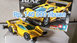 unboxing tamiya festa jaune ma chassis harga 140 ribuan