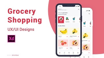 How to design online grocery shopping app ui design| Adobe Xd  ux/ui app design speedart tutorial