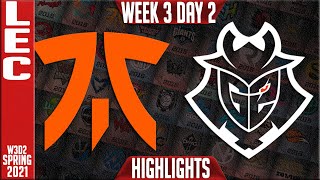 FNC vs G2 Highlights | LEC Spring 2021 W3D2 | Fnatic vs G2 Esports