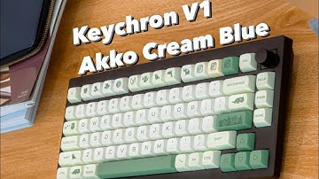 Keychron V1 with Akko Cream Blue switches - Sound test