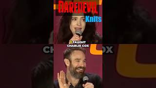 Daredevil Charlie Cox Knits Scarfs on Set: Daredevil Born Again Panel C2E2 2026 #daredevilbornagain