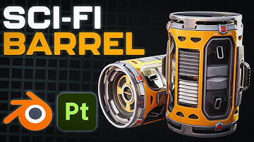 I Made a Sci-Fi Barrel from Scratch – Blender + Substance Painter!