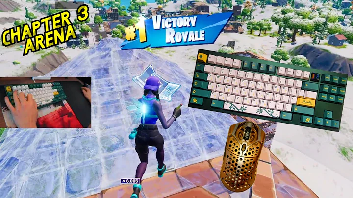 $800 Custom Keyboard ASMR Chill🤩Arena Gameplay Keyboard Fortnite 390 FPS Smooth 4K