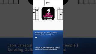 León Larregui - Rue Vieille Du Temple | Scrolling Guitar Chords &amp; Lyrics  #guitarlesson #guitar