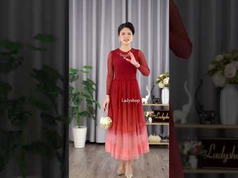 Video Thời Trang Trung Niên Đầm dập ly đi tiệc sang trọng... - youtube