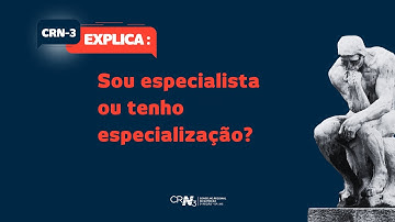 Sou especialista ou tenho especialização❓