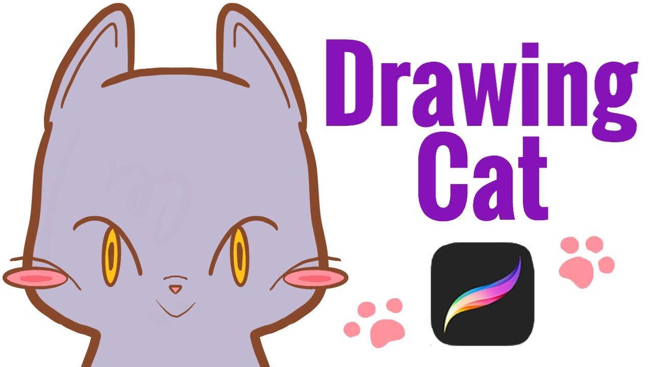 イラストメイキング かわいい猫の描き方 Ipadpro Procreate お絵かき講座 Youtube