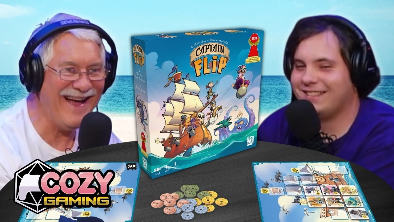 Captain Flip Board Game Playthrough Draw, Flip & Place Crew