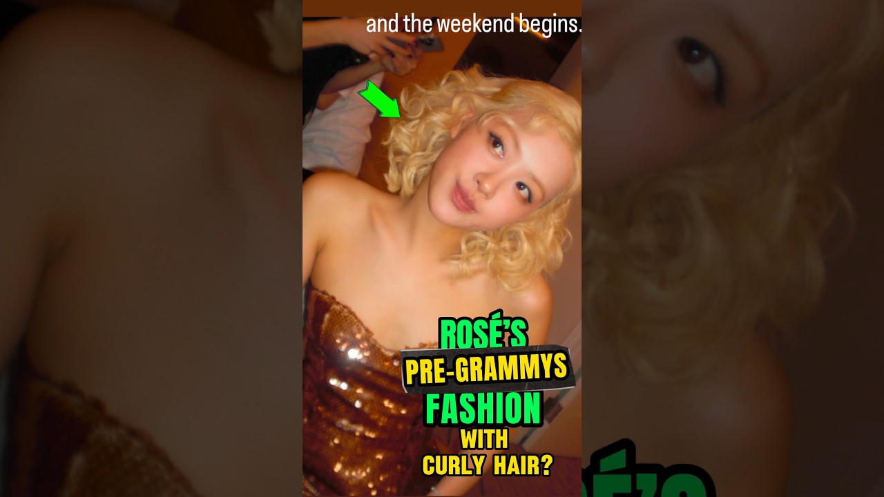 ROSÉ’s Pre GRAMMYs Fashion With Curly Hair!!! 🔥 #rose #shorts #kpop